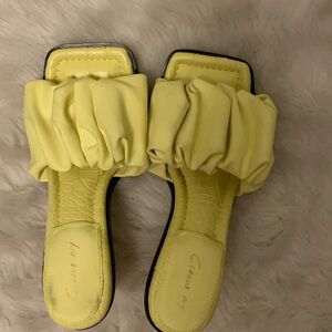 Circus NY yellow slip on shoes